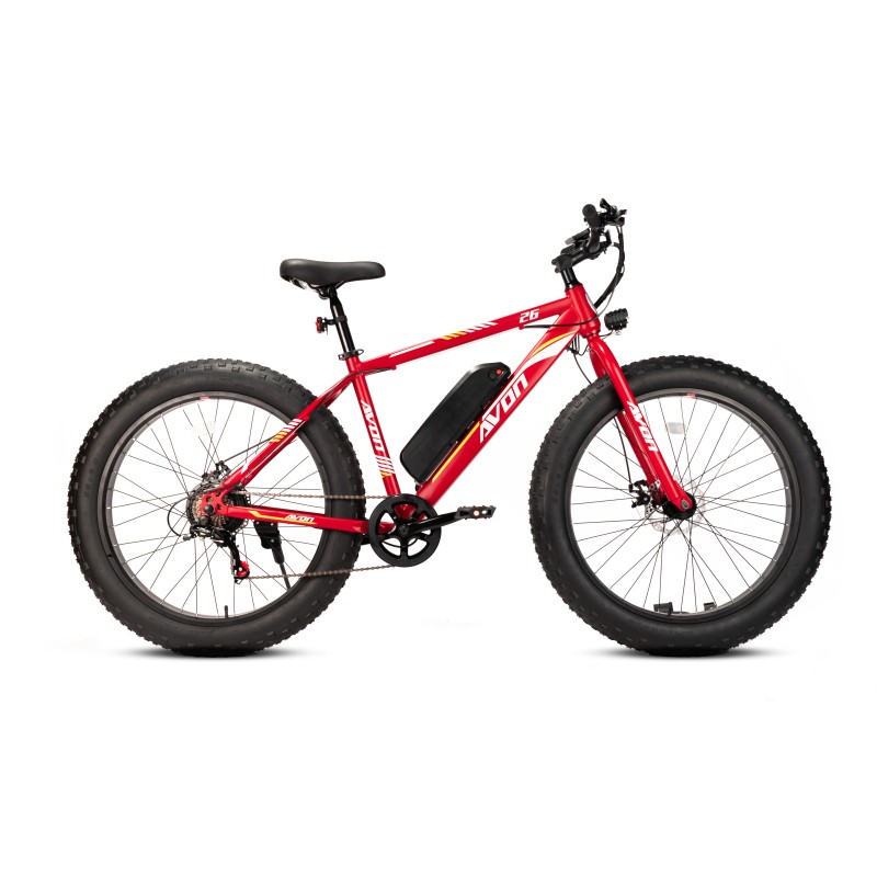 Avon X6 250W E-Bike Fatbike 250W Motor 26 Inch Rood